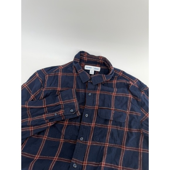 Old Navy Other - Men's Old Navy Flannel Size XL Blue And Red Long SLEEVED